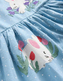 Cute Rabbit Applique Dress
