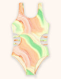Tie-dye Printed One-piece Swimsuit