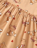 Cute Bear Printed Dress