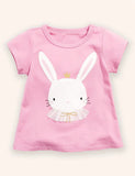Cute Bunny Applique T-shirt