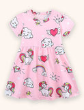 Cartoon Cloud Printed Dress