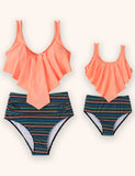 Parent-child high-waisted bikini swimsuit