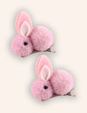 2PCS Easter Bunny Plush Hairpins