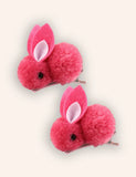 2PCS Easter Bunny Plush Hairpins