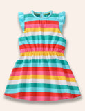 Rainbow Striped Sleeveless Dress