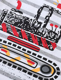 Excavator Striped T-Shirt - Mini berni