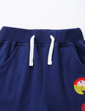 Parrot Embroidered Cotton Shorts