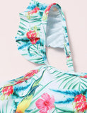 Parrot Print Swimsuit Set