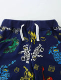Cartoon Printed Cotton Shorts