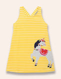 Grey Horse Appliqué Vest Dress - Mini berni