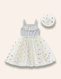 Dotted Tulle Suspender Dress Set