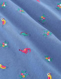 Dinosaur Birdy Embroidered Dress