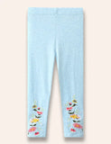 Flower Embroidered Leggings