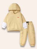Dinosaur Embroidered Hooded Sweatshirt Set