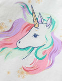 Unicorn Printed Fleece Long Sleeve T-shirt Set