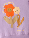 Cute Flower Printed Sweatshirt Set