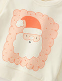 Santa Print Long-sleeved Sweatshirt