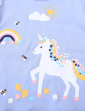 Rainbow Unicorn Print Short Sleeve T-Shirt