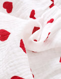 Baby Valentine's Day Heart Print Bow Dress