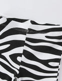 Zebra Striped Flared Leggings