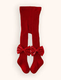 Christmas Bow Knitted Leggings