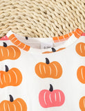 Halloween Pumpkin Applique Corduroy Three-piece Set