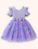 Colorful Butterfly Tulle Party Dress