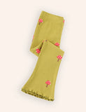 Mushroom Print Flared Leggings