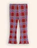 Checked Flared Leggings