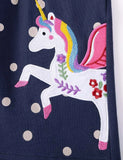 Unicorn Applique Long Sleeve Dress