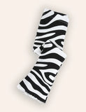 Zebra Striped Flared Leggings