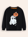 Halloween Luminous Print Sweatshirt