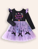 Halloween Spider Bat Tulle Dress