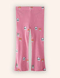 Cute Bear Printed Flared Leggings