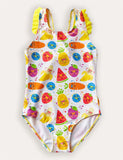 Cartoon Fruit Print One-piece Swimsuit