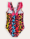 Flamingo Ruffled One-piece Swimsuit