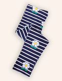 Flower Striped Print Leggings