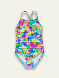 Color Printed One-piece Swimsuit