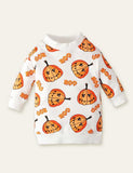 Halloween Pumpkin Printed Long Sleeve T-shirt - Mini Berni