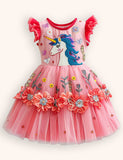Flower Unicorn Tulle Dress