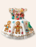 Gingberbread Man Appliqué Tulle Dress
