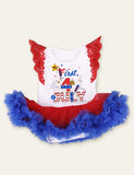 Independence Day Baby Printed Mesh Romper - Mini Taylor