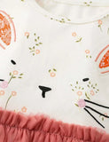 Rabbit Embroidery Floral Printed Dress - Mini Taylor
