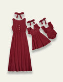 Solid Color Ruffle Family Matching Dress - Mini Taylor
