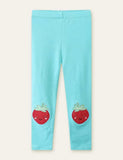 Strawberry Appliqué Leggings