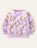 Unicorn Polka Dot Printed Long Sleeve Sweatshirt - Mini Taylor