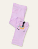 Unicorn Printed Appliqué Leggings - Mini Taylor