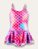 Multicolor Mermaid One-piece Swimsuit - Mini Taylor