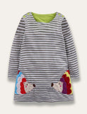 Animal Appliqué Stripe Dress - Mini Taylor