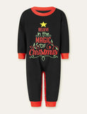Halloween Christmas Tree Letter Printed Family Matching Pajamas